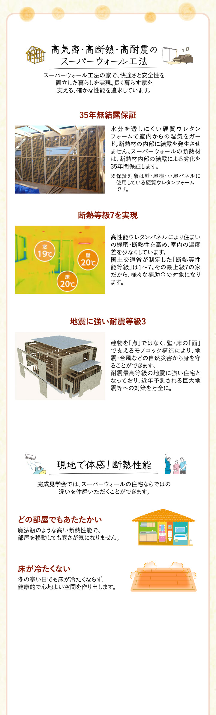 高気密・高断熱・高耐震のスーパーウォール工法